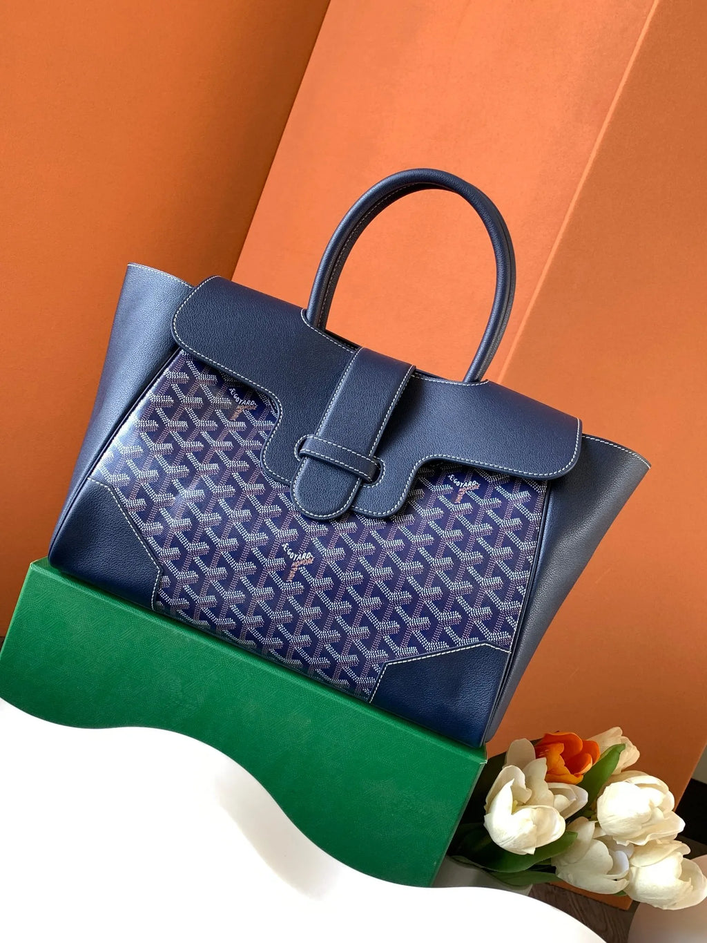 Goyard Saigon Tote Bag Coated Canvas Leather 757877