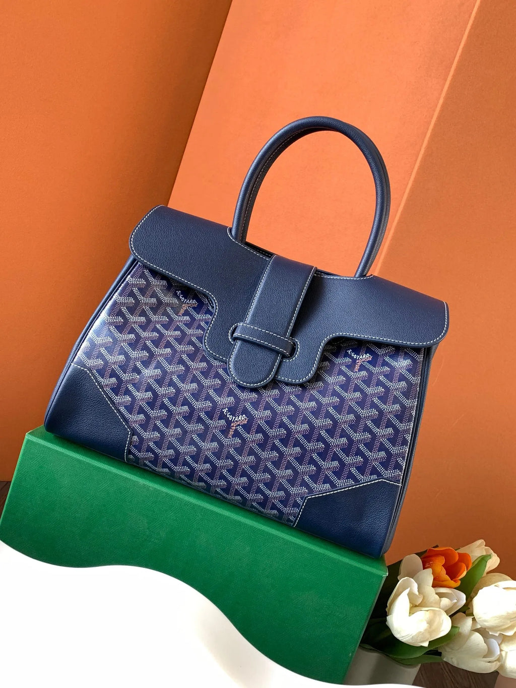 Goyard Saigon Tote Bag Coated Canvas Leather 757877