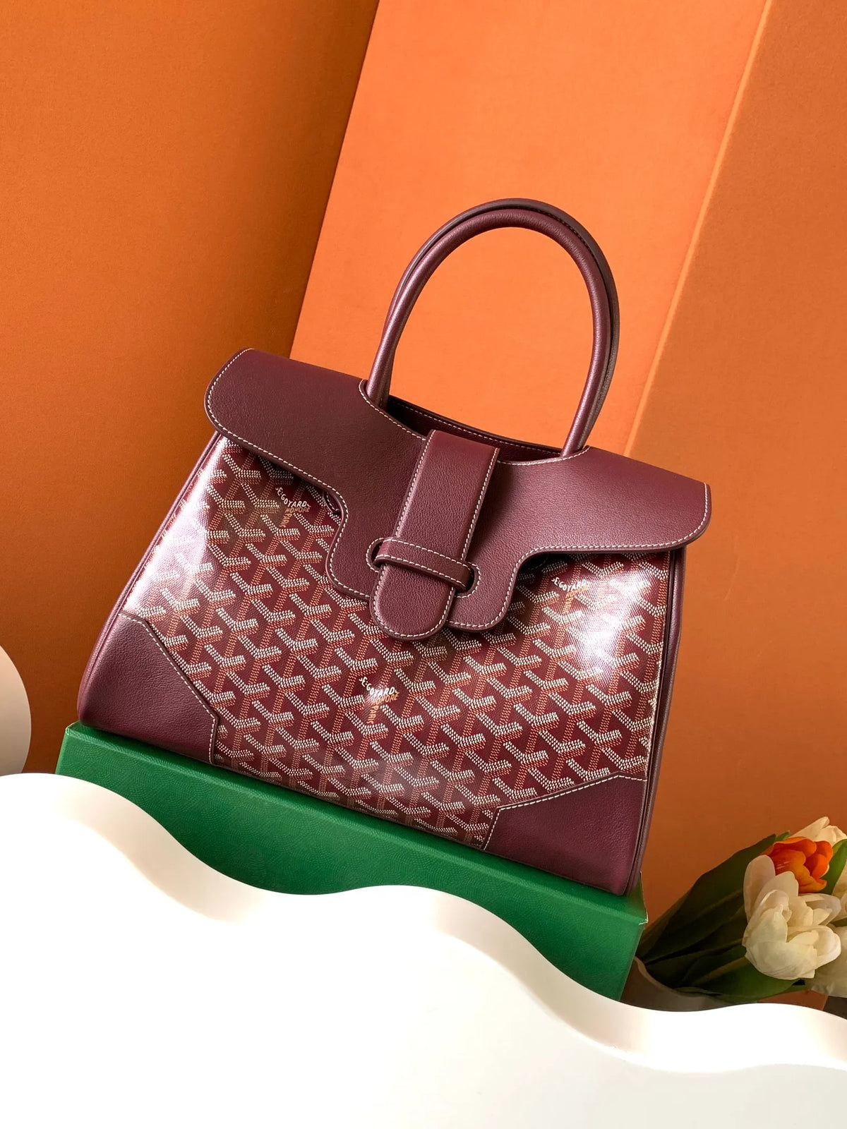 Goyard Saigon Tote Bag Coated Canvas Leather 757882