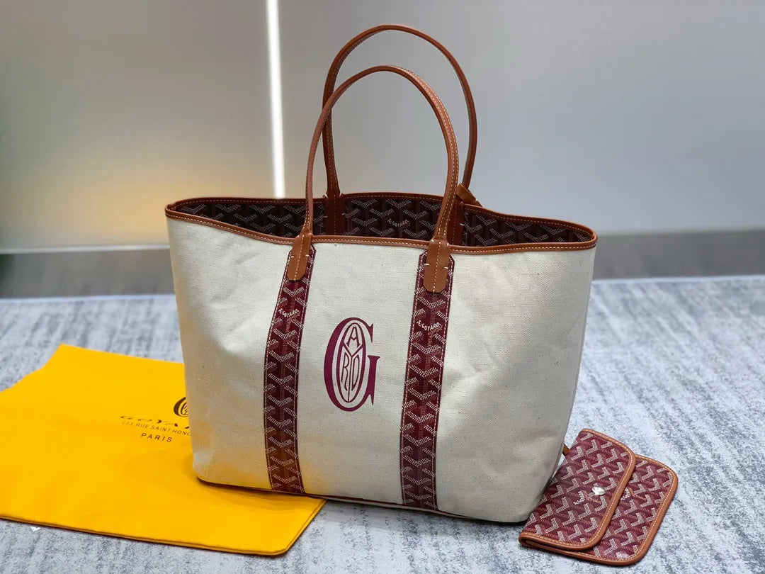Goyard Saint Louis Pertuis Tote Bag Coated Canvas Leather 8037