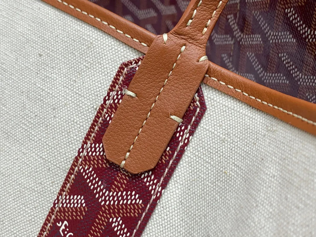 Goyard Saint Louis Pertuis Tote Bag Coated Canvas Leather 8037