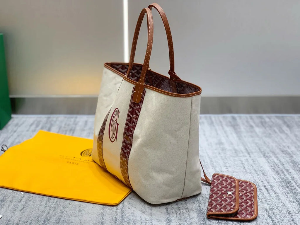 Goyard Saint Louis Pertuis Tote Bag Coated Canvas Leather 8037