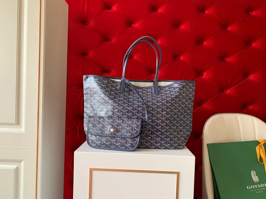 Goyard Saint Louis Tote Bag Coated Canvas Leather 8001
