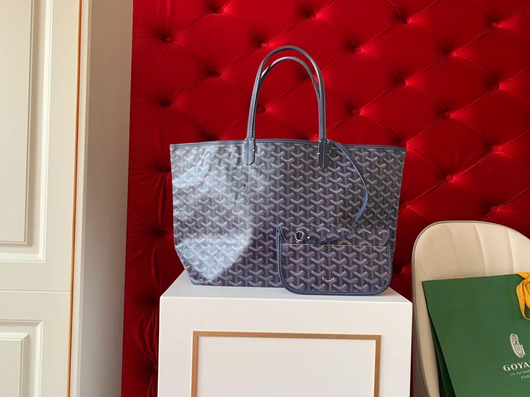 Goyard Saint Louis Tote Bag Coated Canvas Leather 8001