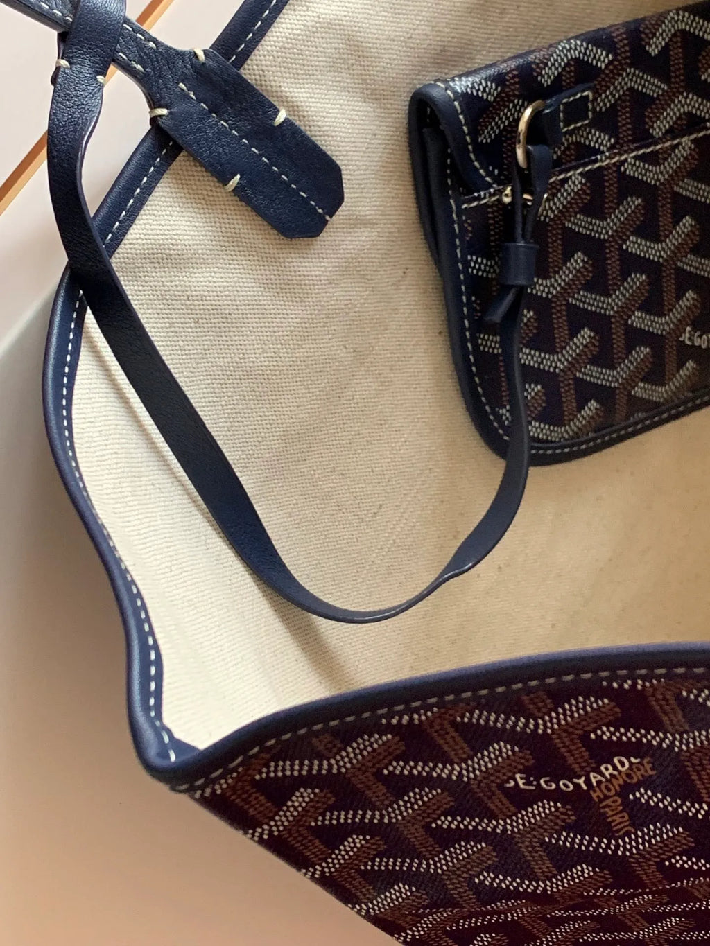 Goyard Saint Louis Tote Bag Coated Canvas Leather 8001