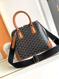 Goyard Vendome Shell Bag Coated Canvas Leather 8820