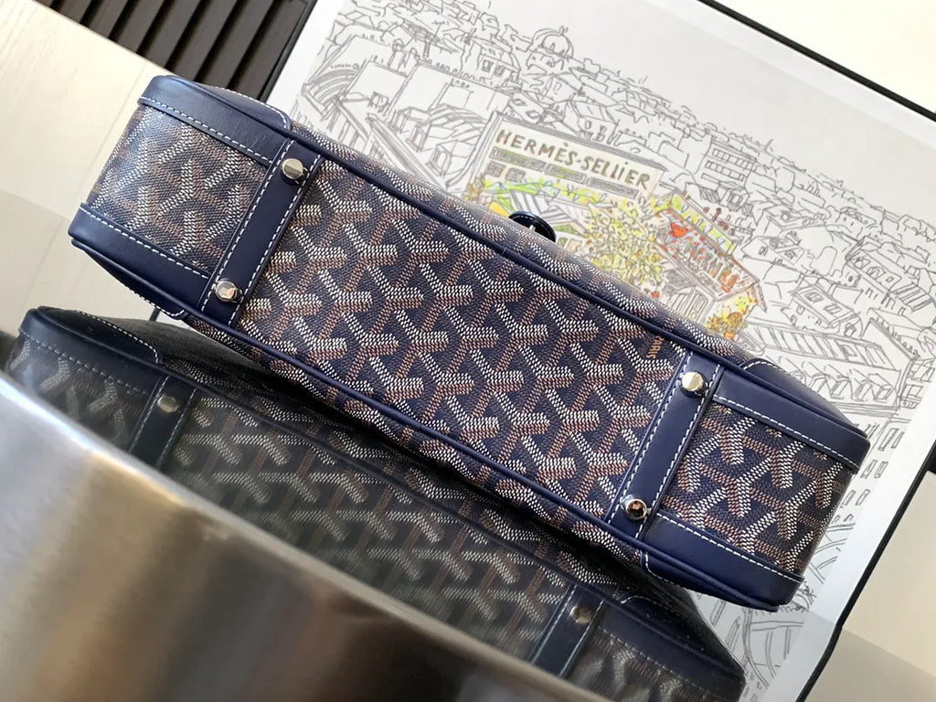 Goyard Vintage Baguette Bag Coated Canvas Leather 8035
