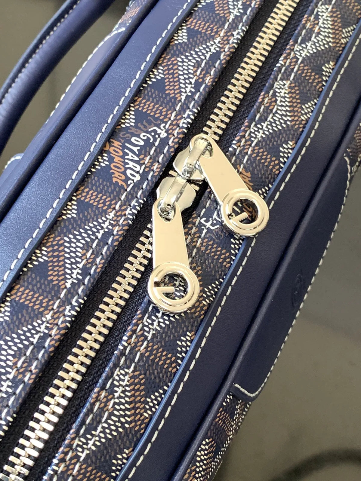 Goyard Vintage Baguette Bag Coated Canvas Leather 8035