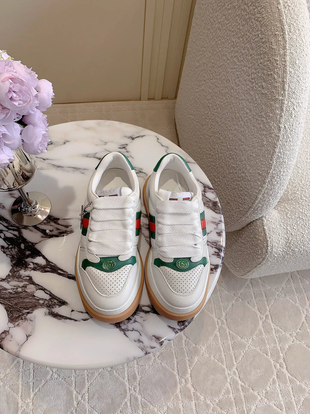 Gucci Couple Style Thick-Soled Leather Shoes Cowhide Leather 323353