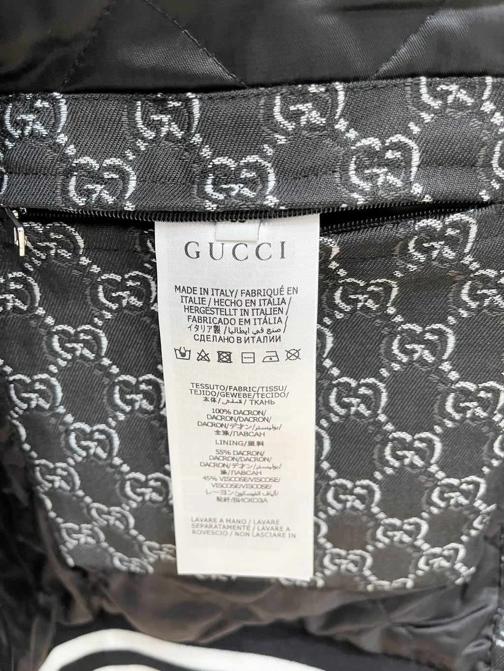 Gucci Men's All-Over Monogram Baseball Jacket