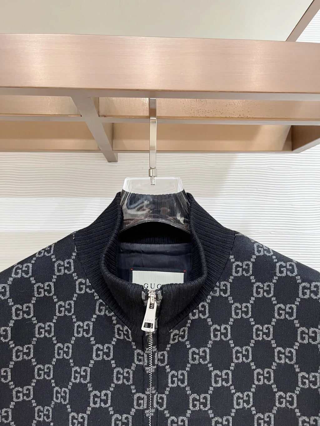 Gucci Men's GG Jacquard Baseball Jacket