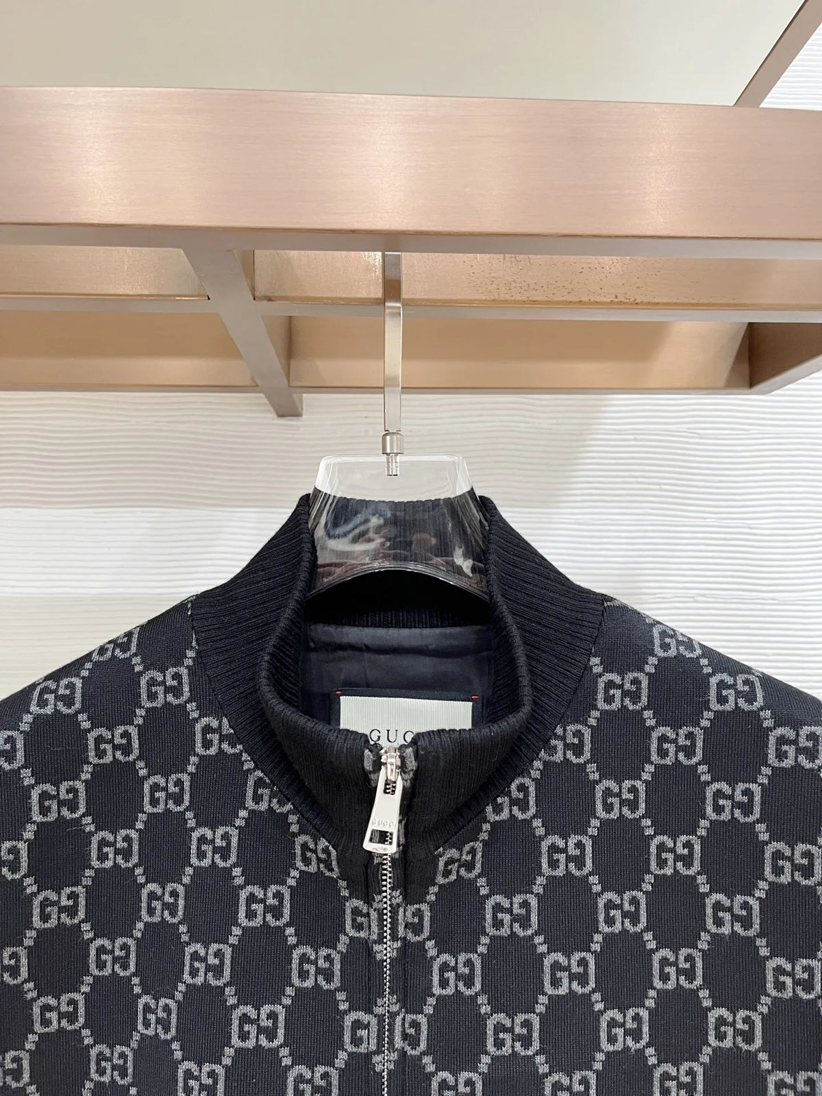 Gucci Men's GG Jacquard Baseball Jacket