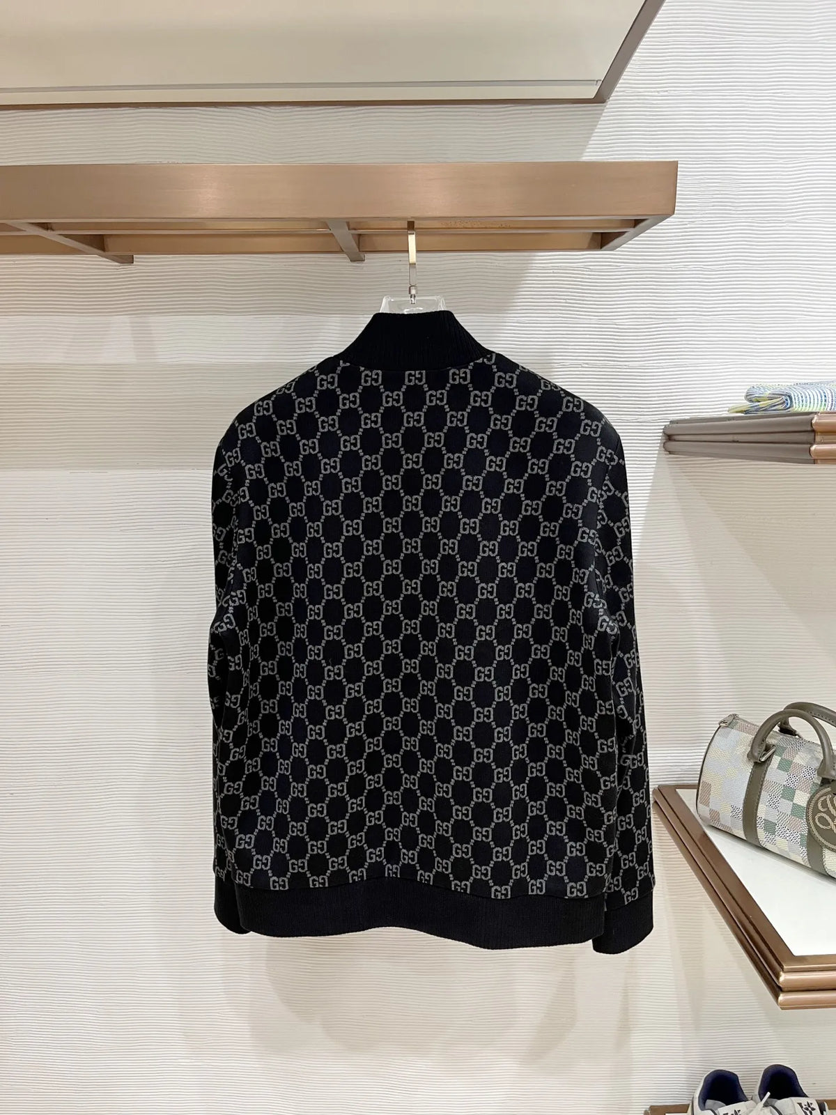 Gucci Men's GG Jacquard Baseball Jacket