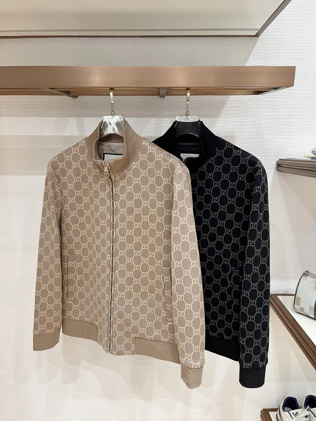 Gucci Men's GG Jacquard Baseball Jacket