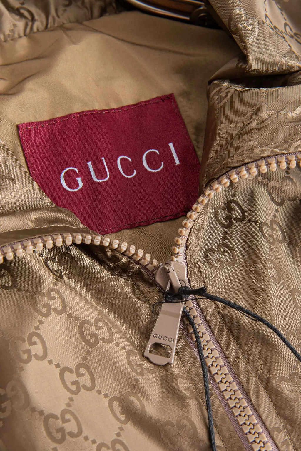 Gucci Men's Jacquard Hooded Waterproof Jacket