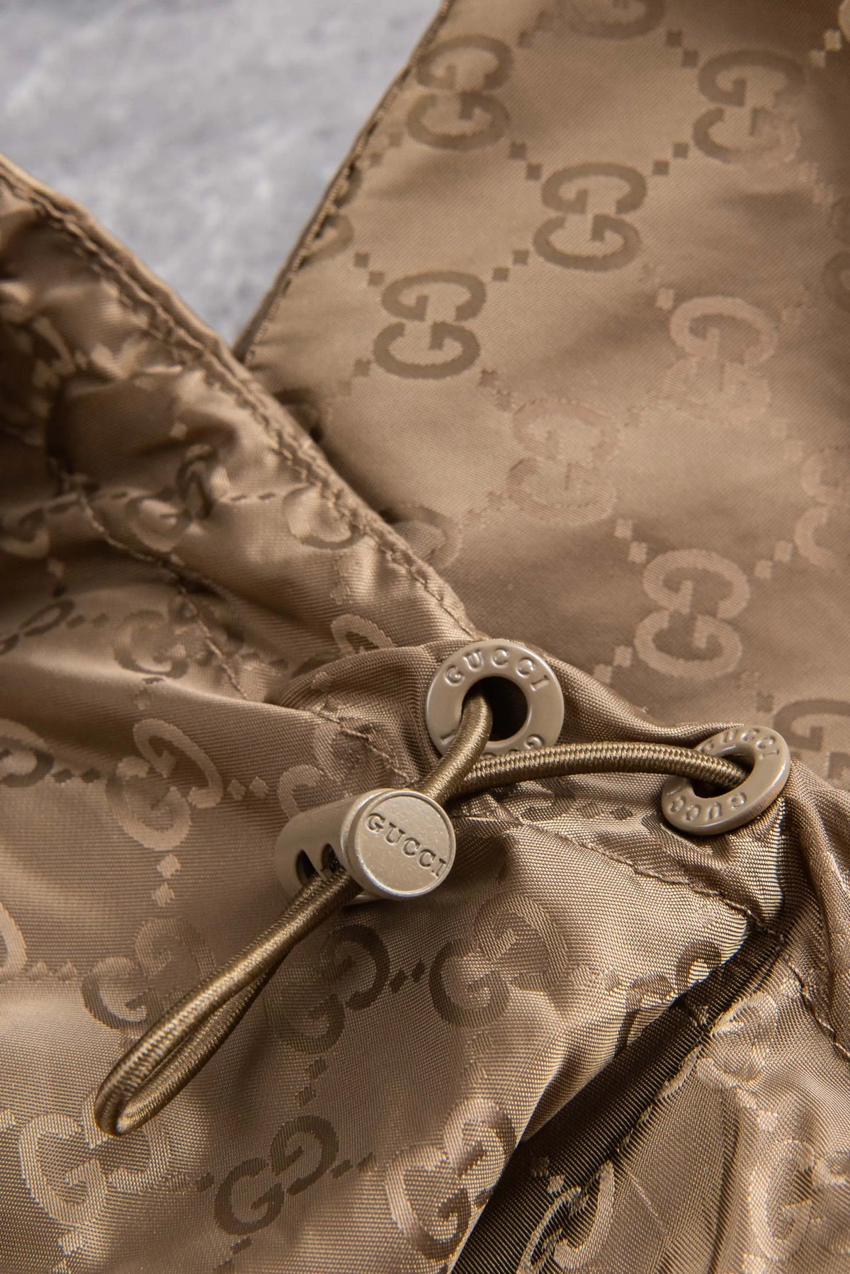 Gucci Men's Jacquard Hooded Waterproof Jacket
