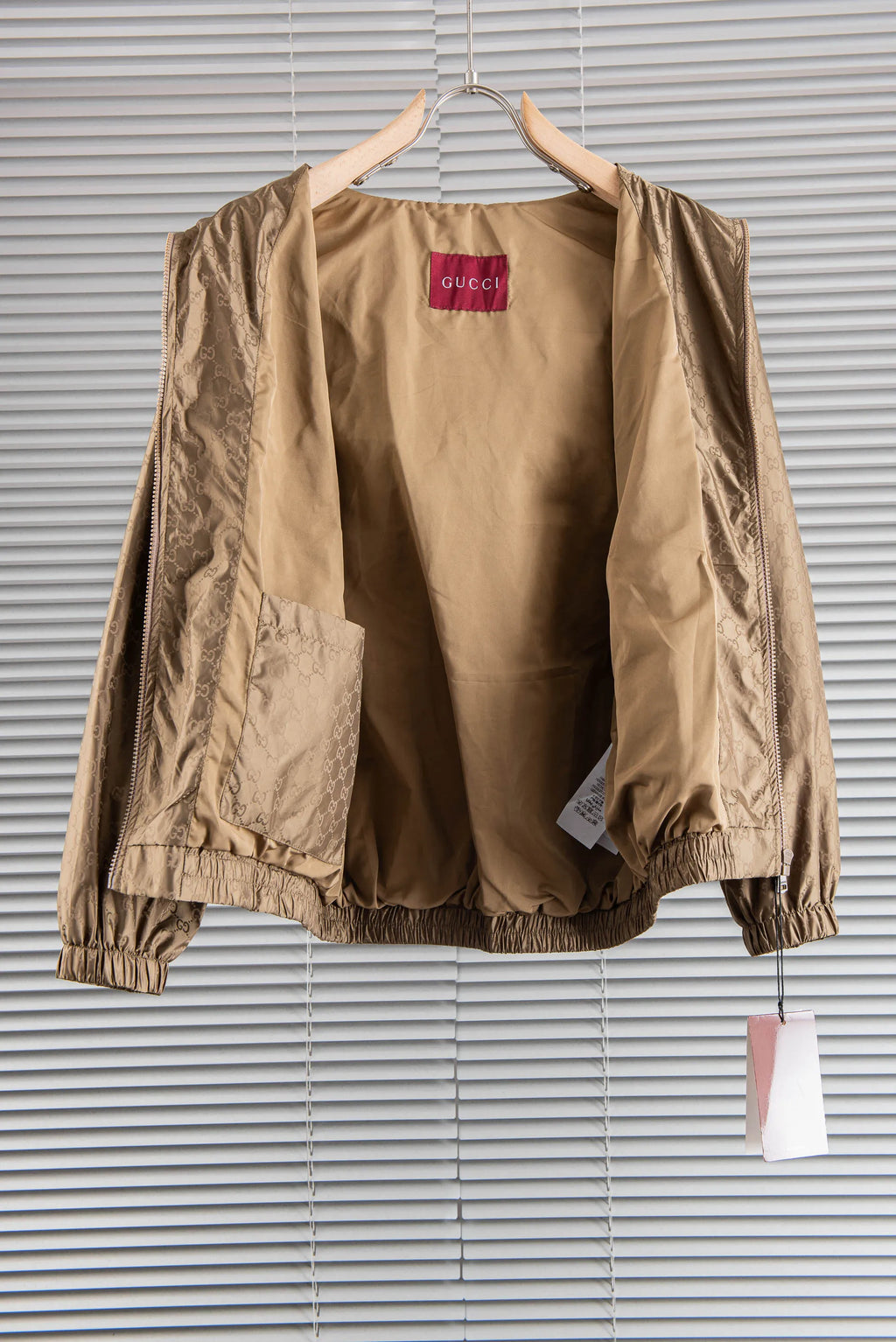 Gucci Men's Jacquard Hooded Waterproof Jacket