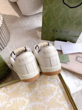 Gucci Screener Sneakers Leather Fabric 323365
