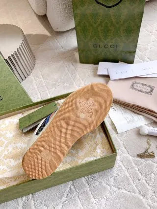 Gucci Screener Sneakers Leather Fabric 323365