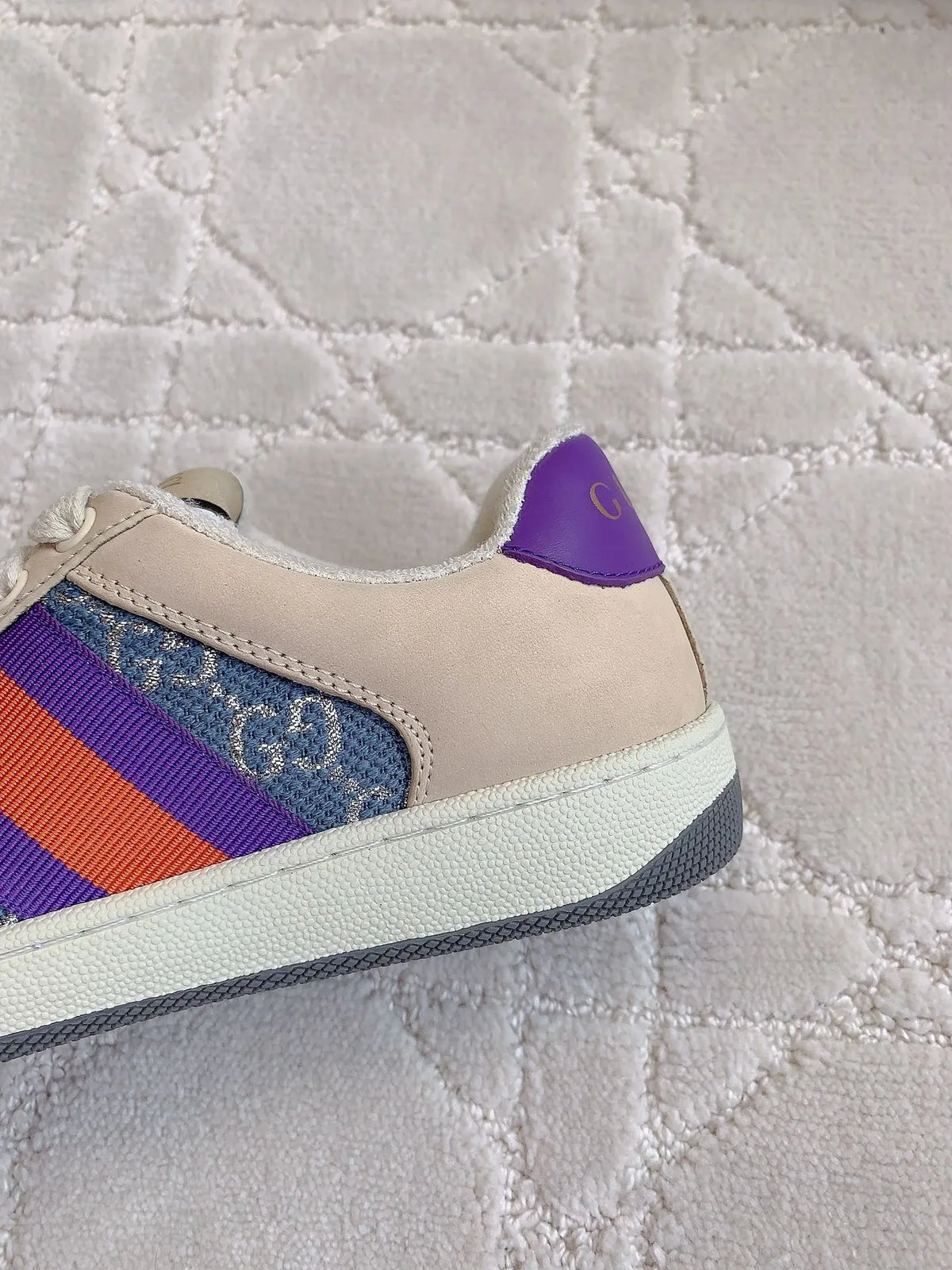 Gucci Screener Sneakers Leather Fabric 323401
