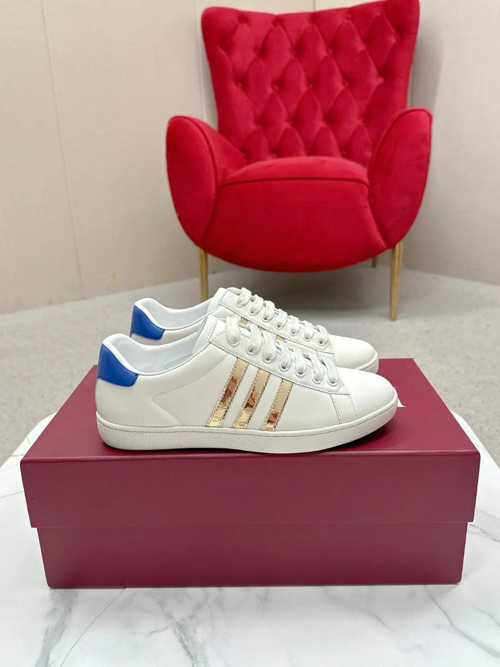 Gucci Unisex Adidas Collaboration Low Top Sneakers