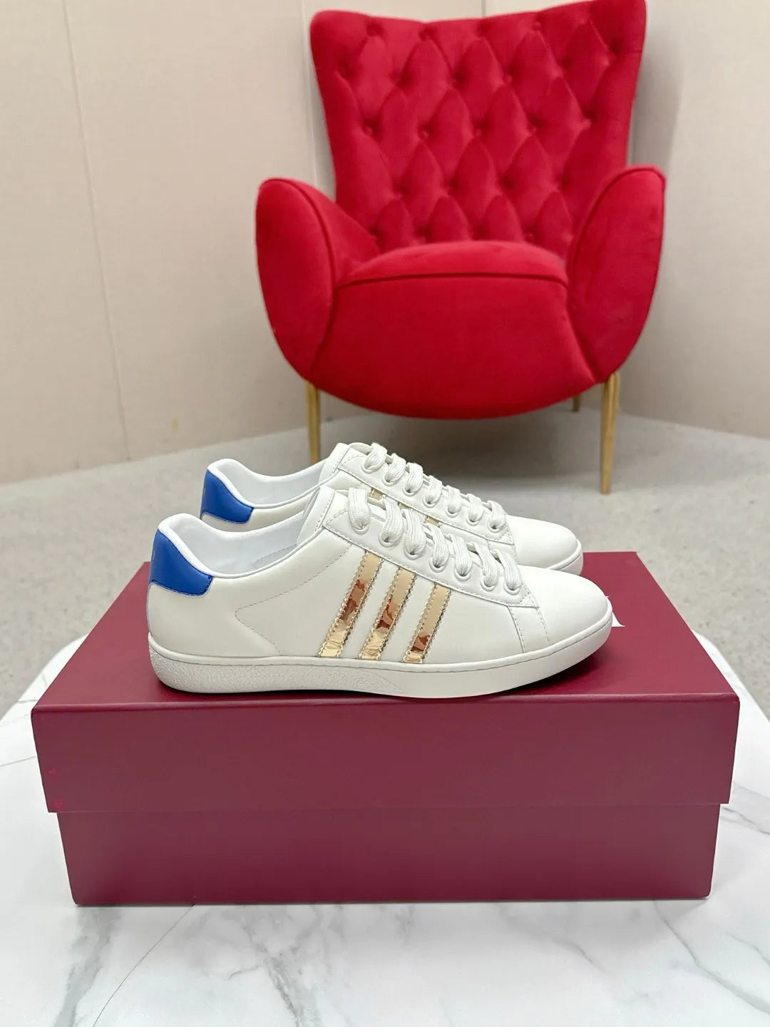 Gucci Unisex Adidas Collaboration Low Top Sneakers