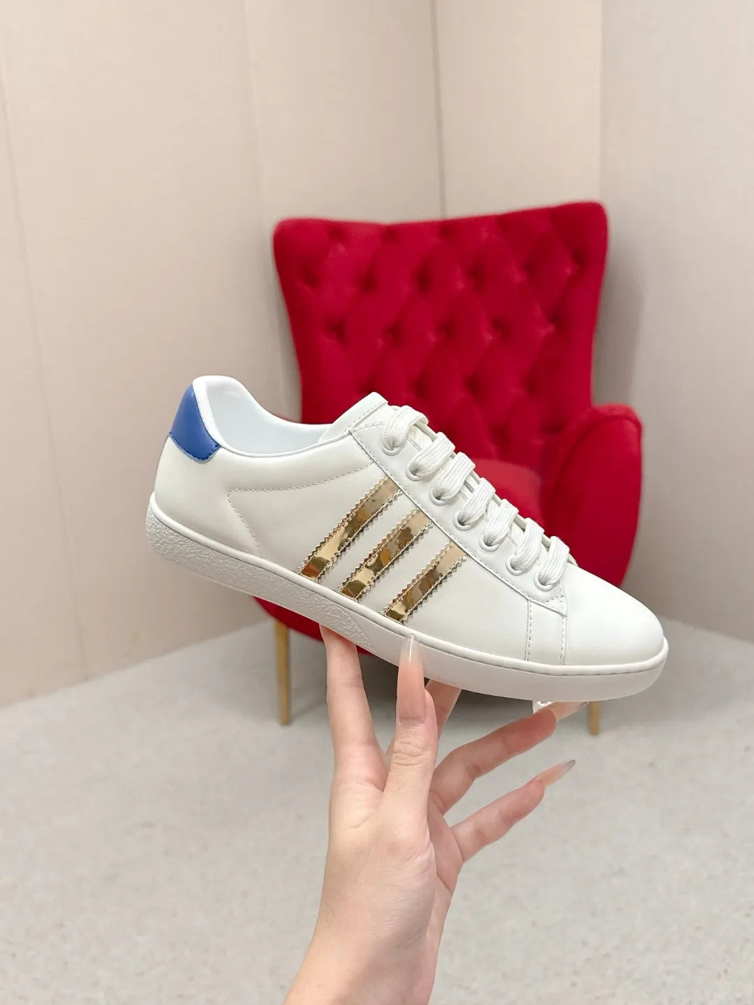 Gucci Unisex Adidas Collaboration Low Top Sneakers