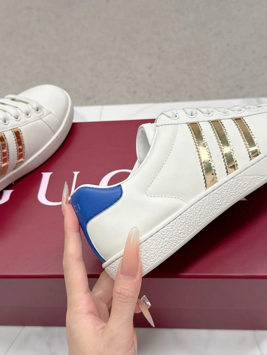 Gucci Unisex Adidas Collaboration Low Top Sneakers