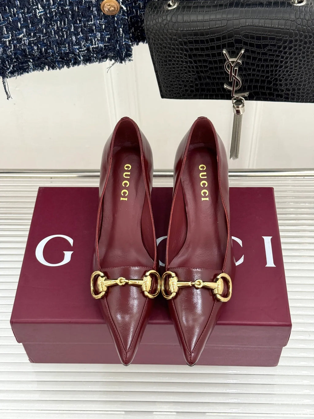 Gucci Women's Boulevard Horsebit Pointed Toe Pumps 2026
