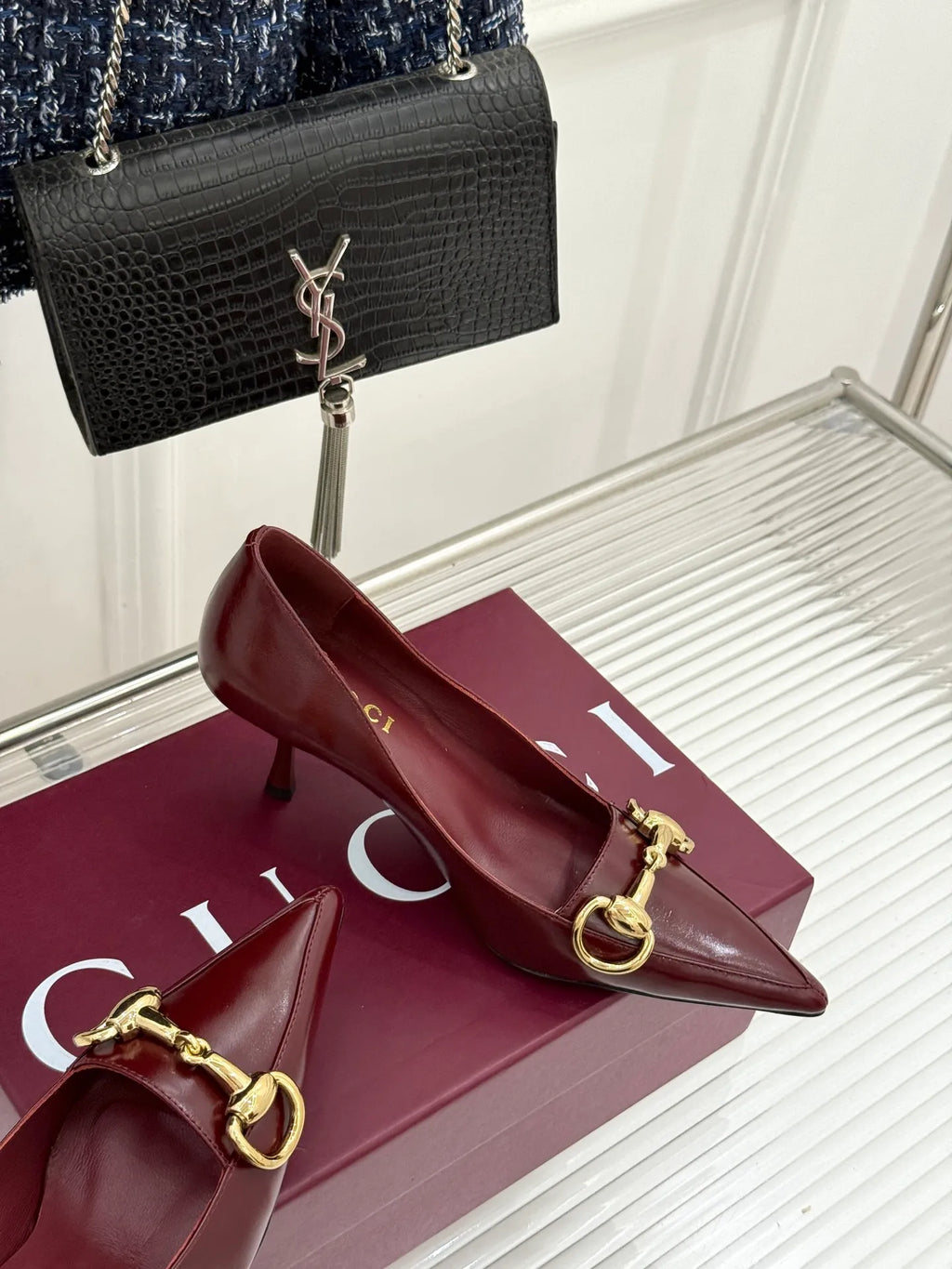 Gucci Women's Boulevard Horsebit Pointed Toe Pumps 2026