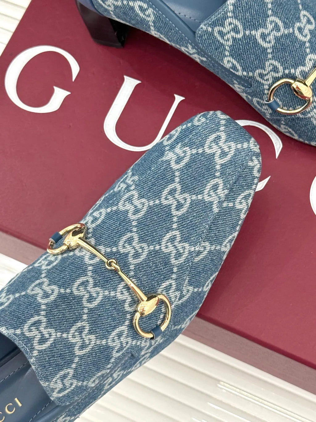 Gucci Women's GG Monogram Horsebit Block Heel Pumps 26WF