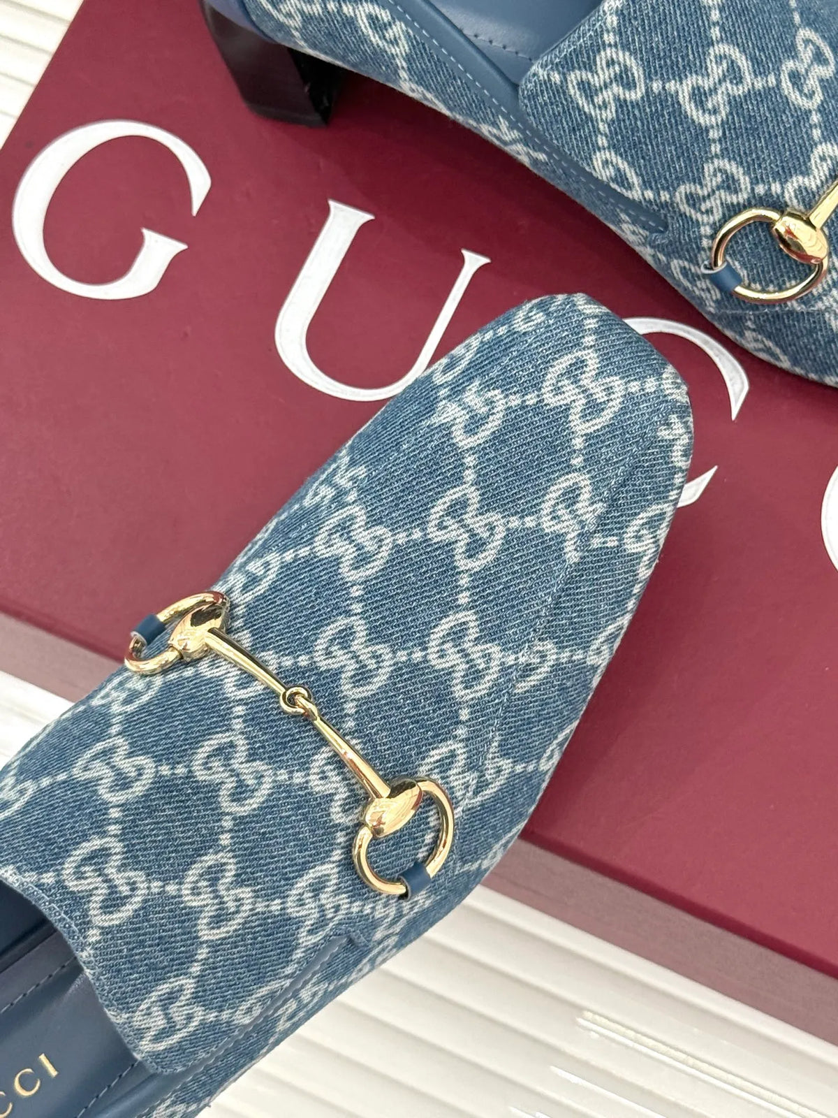 Gucci Women's GG Monogram Horsebit Block Heel Pumps 26WF