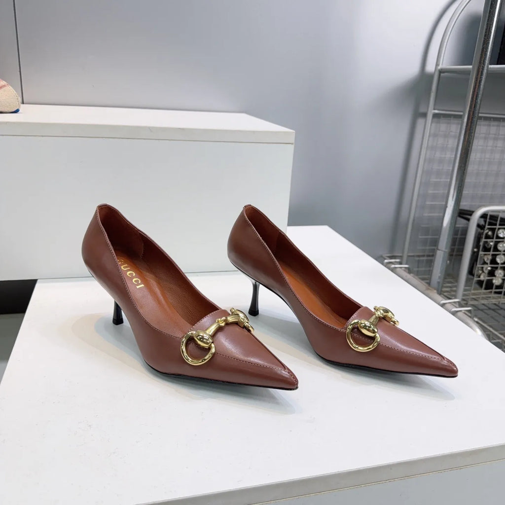 Gucci Women's Horsebit Punk Studded D'Orsay Pumps