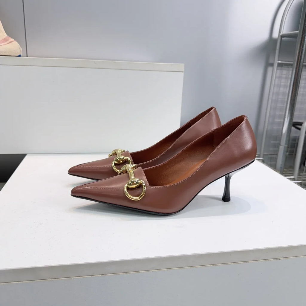 Gucci Women's Horsebit Punk Studded D'Orsay Pumps