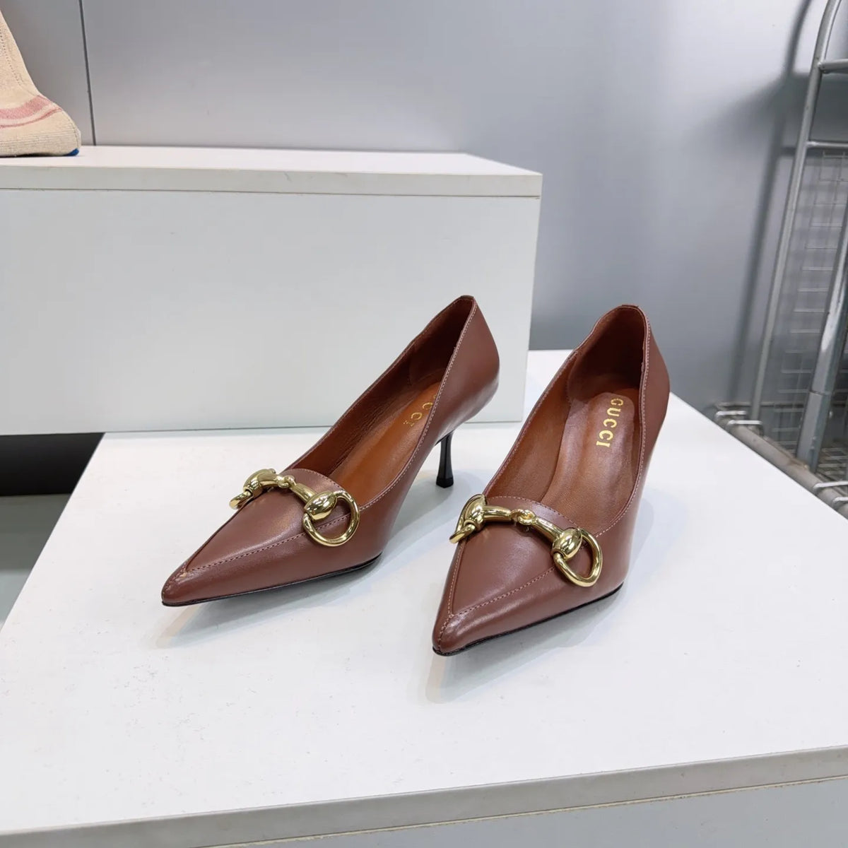 Gucci Women's Horsebit Punk Studded D'Orsay Pumps