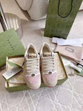 Gucci Women's Screener Distressed Sneakers Cowhide Leather 323371
