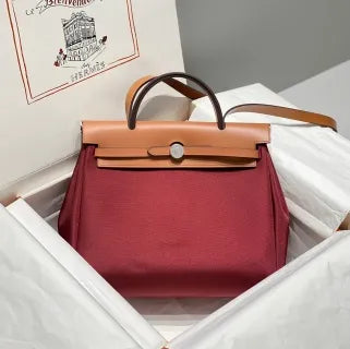 Herbag Zip 12.2in Handbag 12120080 Bordeaux Red