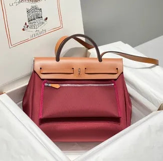 Herbag Zip 12.2in Handbag 12120080 Bordeaux Red