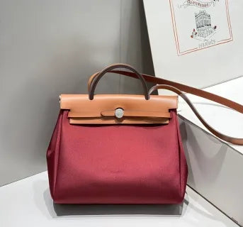 Herbag Zip 12.2in Handbag 12120080 Bordeaux Red