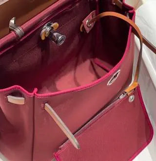 Herbag Zip 12.2in Handbag 12120080 Bordeaux Red