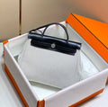 Herbag Zip 31 Canvas and Leather Shoulder Bag Panda