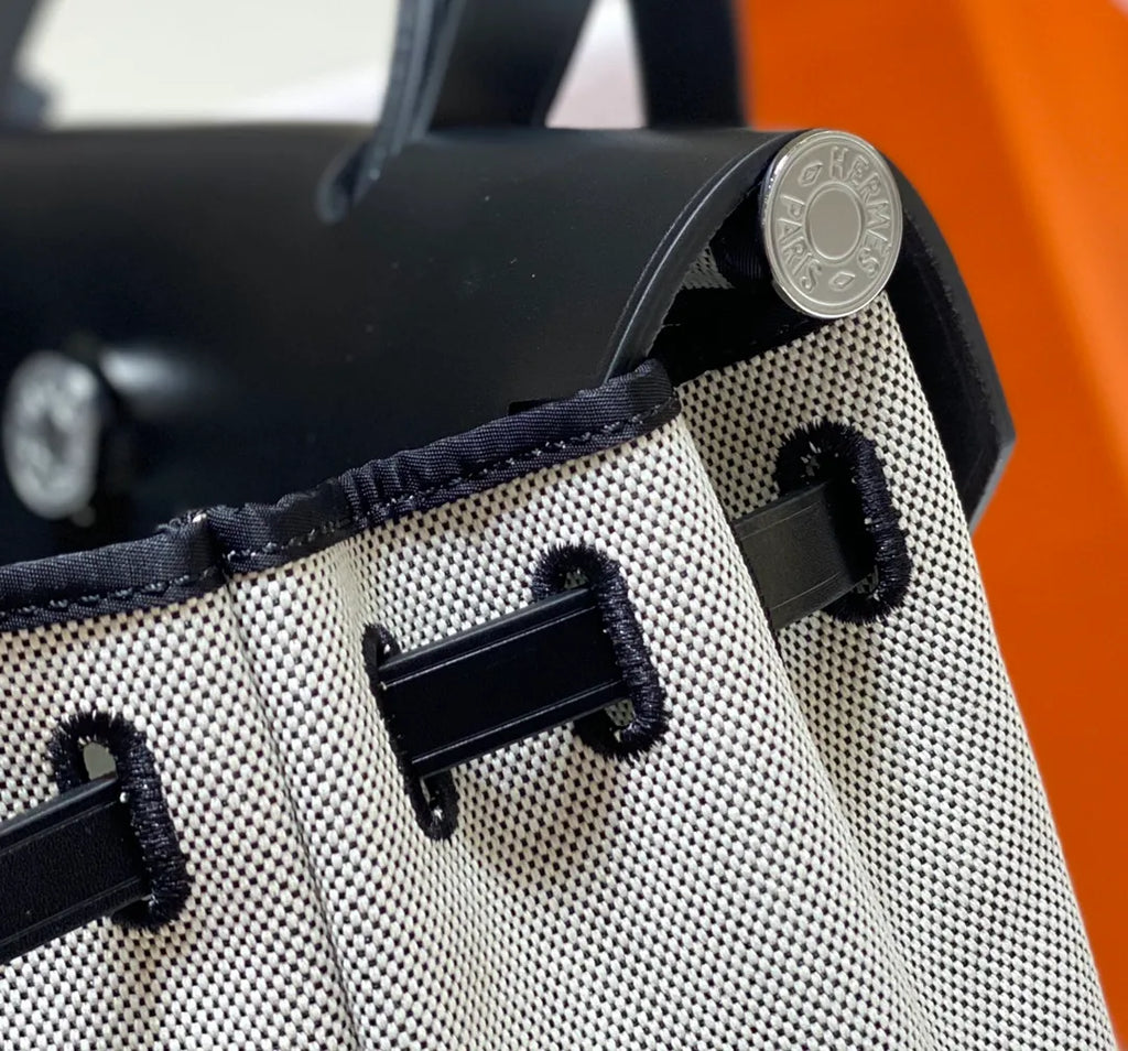 Herbag Zip 31 Canvas and Leather Shoulder Bag Panda