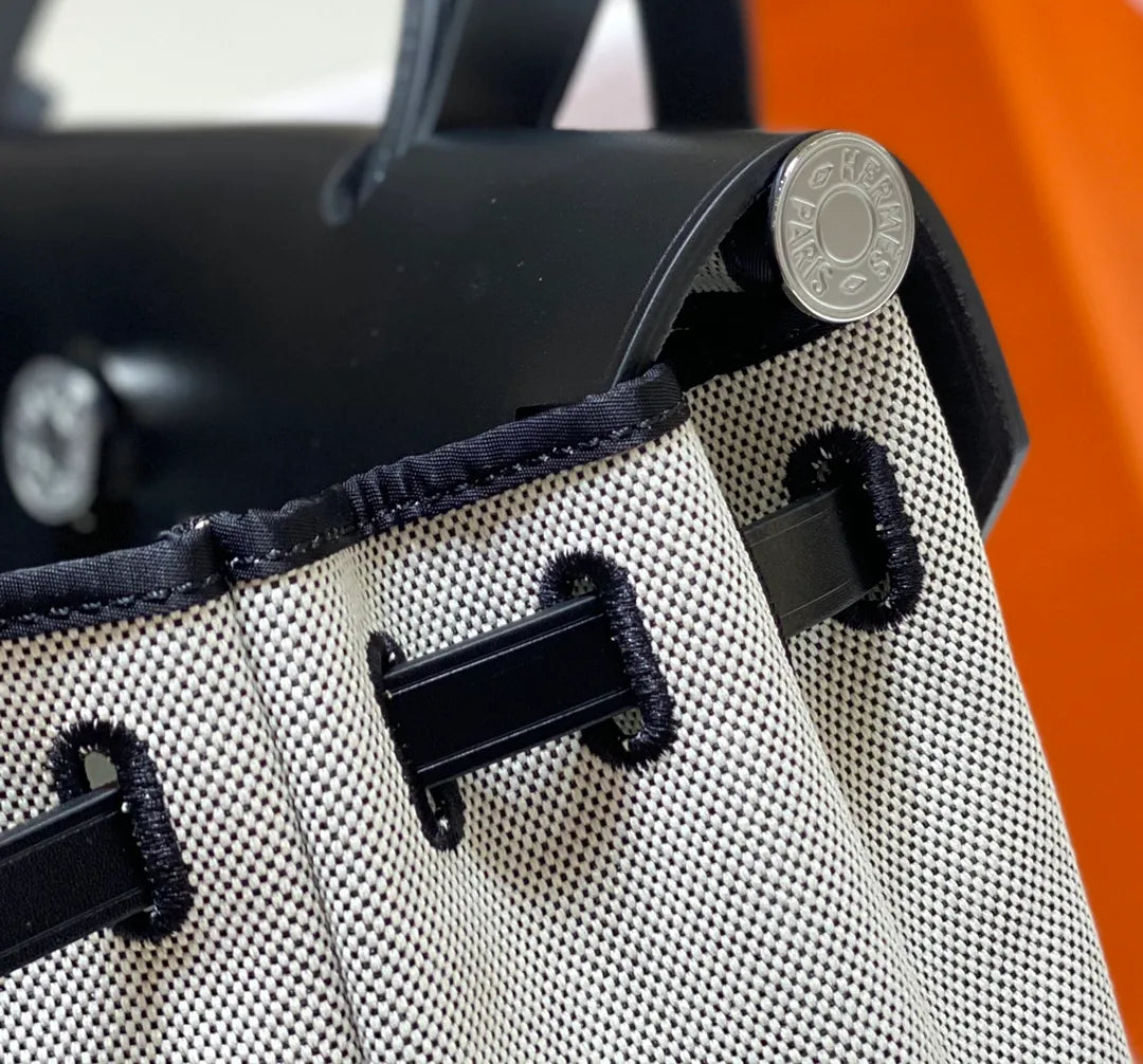 Herbag Zip 31 Canvas and Leather Shoulder Bag Panda