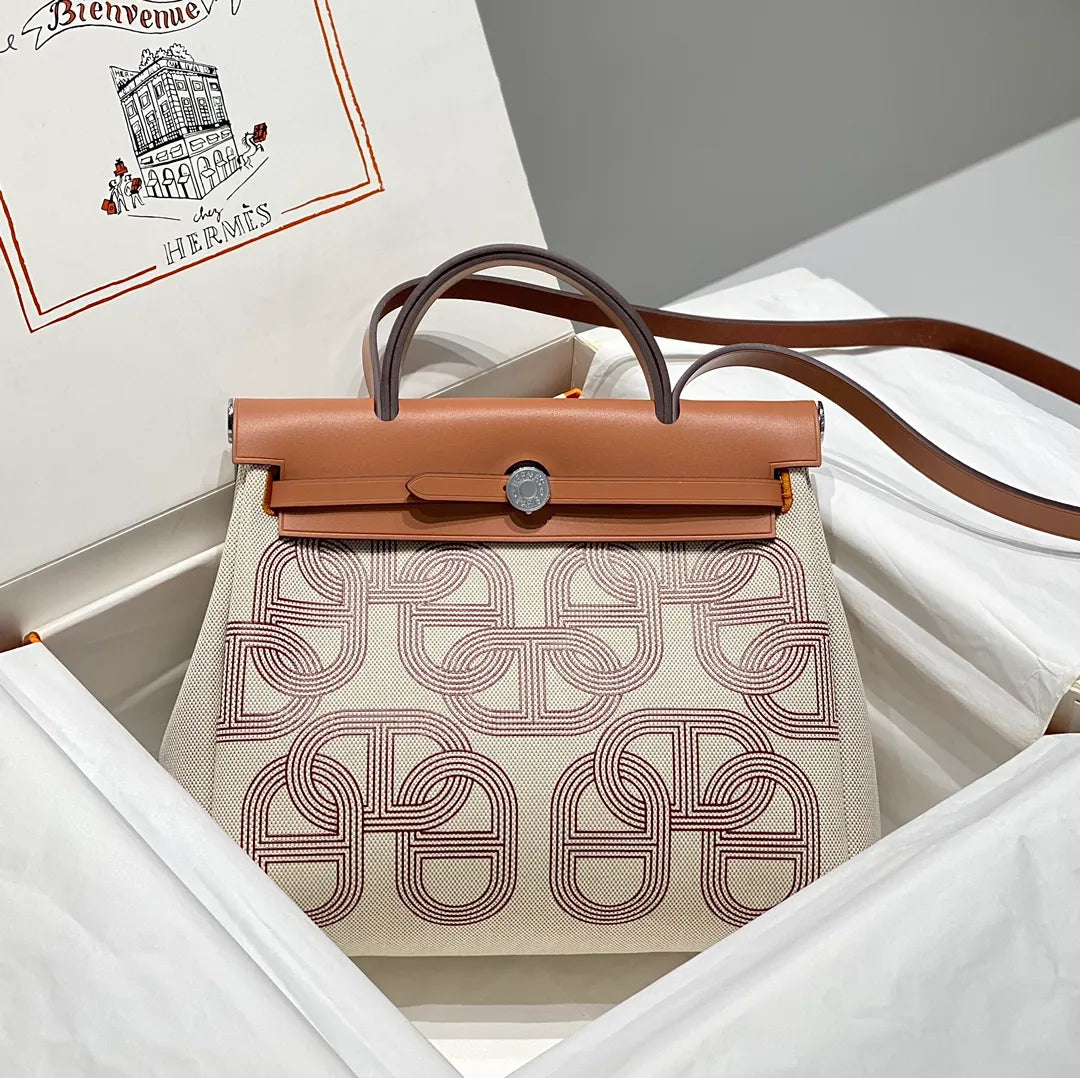 Herbag Zip 31cm Printed Handbag 12120090 Brown
