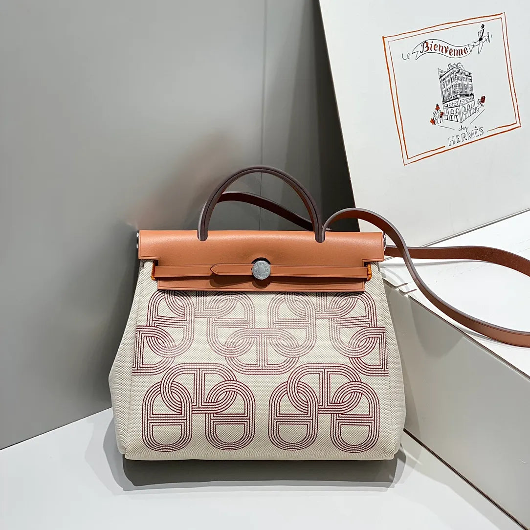 Herbag Zip 31cm Printed Handbag 12120090 Brown