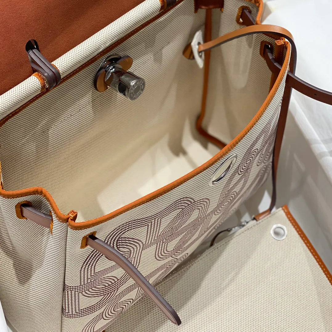 Herbag Zip 31cm Printed Handbag 12120090 Brown