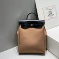 A Dos Zip Leather Backpack Elephant Gray