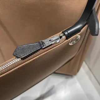 A Dos Zip Leather Backpack Elephant Gray