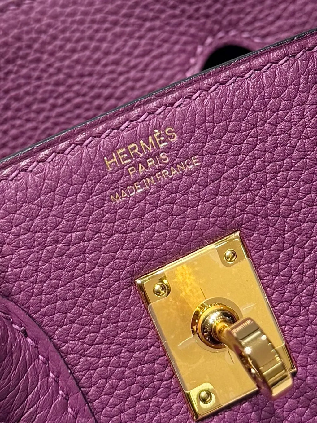 Hermès Birkin 25 Togo Leather Handbag Anemone Purple