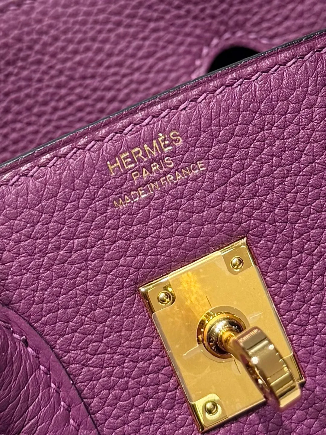 Hermès Birkin 25 Togo Leather Handbag Anemone Purple